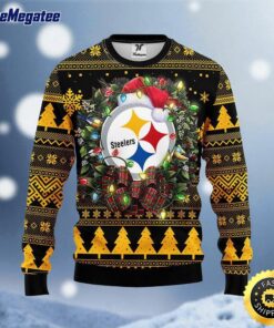 NFL Pittsburgh Steelers Ugly Sweater Christmas Wreath Sweater For Fan Football For Fans