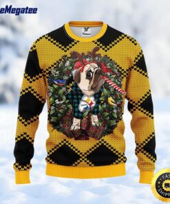 NFL Pittsburgh Steelers Ugly Sweater Pub Dog Ugly Christmas Sweater For Fans
