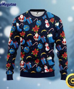 NFL San Diego Chargers Ugly Sweater Santa Claus Snowman Ugly Christmas Sweater For Fans