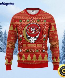 NFL San Francisco 49ers Ugly Sweater Grateful Dead Ugly Christmas Fleece Sweater For Fans