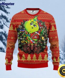 NFL San Francisco 49ers Ugly Sweater Grinch Hug Ugly Christmas Sweater For Fans