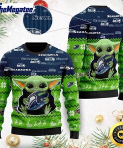 NFL Seattle Seahawks Ugly Christmas Sweater, Baby Yoda Sweater for Christmas 2025