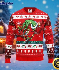 NFL Tampa Bay Buccaneers Ugly Sweater The Hand Of Grinch Ugly Christmas Sweater For Fans