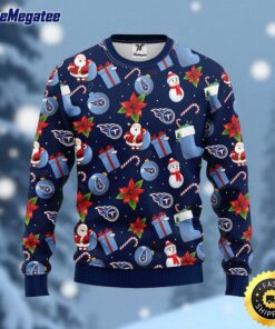 NFL Tennessee Titans Ugly Sweater Santa Claus Snowman Ugly Christmas Sweater For Fans