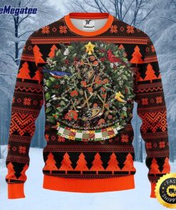 NHL Anaheim Ducks Ugly Christmas Sweater Ball Pine Tree, NFL Christmas Sweater