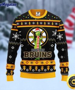 NHL Boston Bruins Ugly Sweater Funny Grinch Ugly Christmas Sweater For Fans
