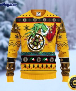 NHL Boston Bruins Ugly Sweater The Hand Of Grinch Ugly Christmas Sweater For Fans
