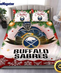 NHL Buffalo Sabres Bedding Sets Merry Christmas Quilt Bedding Sets 2025