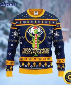 NHL Buffalo Sabres Ugly Sweater Funny Grinch Ugly Christmas Sweater For Fans