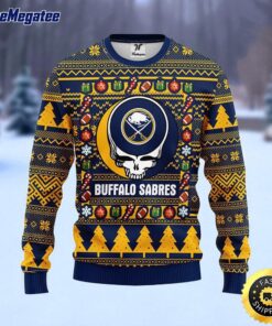 NHL Buffalo Sabres Ugly Sweater Grateful Dead Ugly Christmas Fleece Sweater For Fans