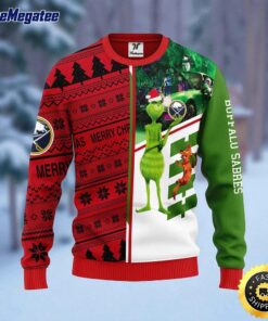 NHL Buffalo Sabres Ugly Sweater Grinch And Scooby doo Ugly Christmas Sweater For Fans