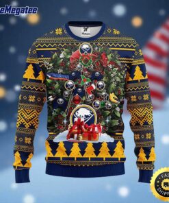 NHL Buffalo Sabres Ugly Sweater Tree Ugly Christmas Fleece Sweater For Fans