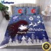 NHL Calgary Flames Bedding Sets Santa Claus Sleigh And Reindeer Christmas Quilt Bedding Sets 2025