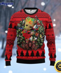 NHL Calgary Flames Ugly Sweater Groot Christmas Sweater For Fans