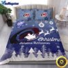NHL Carolina Hurricanes Bedding Sets Santa Claus Sleigh And Reindeer Christmas Quilt Bedding Sets 2025