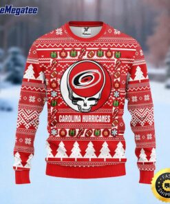 NHL Carolina Hurricanes Ugly Sweater Grateful Dead Ugly Christmas Fleece Sweater For Fans
