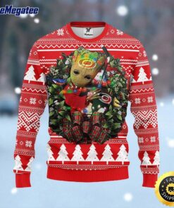 NHL Carolina Hurricanes Ugly Sweater Groot Christmas Sweater For Fans