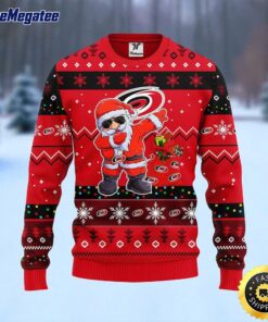 NHL Carolina Hurricanes Ugly Sweater Santa Claus Ugly Christmas Sweater For Fans