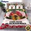 NHL Chicago Blackhawks Bedding Sets Merry Christmas Quilt Bedding Sets 2025