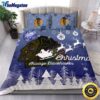 NHL Chicago Blackhawks Bedding Sets Santa Claus Sleigh And Reindeer Christmas Quilt Bedding Sets 2025