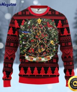 NHL Chicago Blackhawks Ugly Christmas Sweater Ball Pine Tree, NFL Christmas Sweater