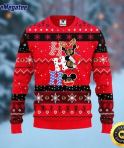 NHL Chicago Blackhawks Ugly Sweater Hohoho Mickey Ugly Christmas Sweater For Fans