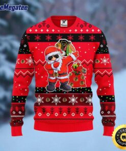 NHL Chicago Blackhawks Ugly Sweater Santa Claus Ugly Christmas Sweater For Fans
