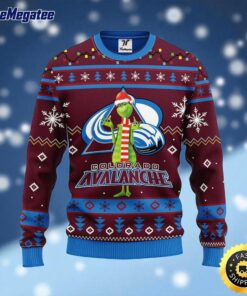 NHL Colorado Avalanche Ugly Sweater Funny Grinch Ugly Christmas Sweater For Fans