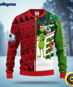 NHL Colorado Avalanche Ugly Sweater Grinch And Scooby doo Ugly Christmas Sweater V2 For Fans