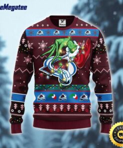 NHL Colorado Avalanche Ugly Sweater The Hand Of Grinch Ugly Christmas Sweater For Fans