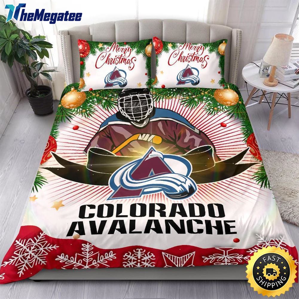 NHL Colorado Avalanche Bedding Sets Merry Christmas Quilt Bedding Sets 2025 NHL Colorado Avalanche Bedding Sets Merry Christmas Quilt Bedding Sets 2025