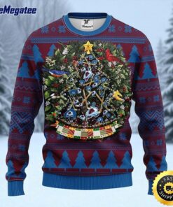 NHL Colorado Avalanche Ugly Christmas Sweater Ball Pine Tree, NFL Christmas Sweater