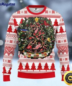 NHL Detroit Red Wings Ugly Christmas Sweater Ball Pine Tree, NFL Christmas Sweater