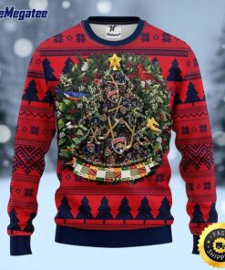 NHL Florida Panthers Ugly Christmas Sweater Ball Pine Tree, NFL Christmas Sweater