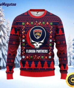 NHL Florida Panthers Ugly Sweater Grateful Dead Ugly Christmas Fleece Sweater For Fans
