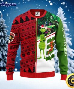 NHL Florida Panthers Ugly Sweater Grinch And Scooby doo Ugly Christmas Sweater For Fans
