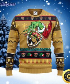 NHL Florida Panthers Ugly Sweater The Hand Of Grinch Ugly Christmas Sweater For Fans