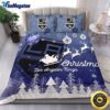 NHL Los Angeles Kings Bedding Sets Santa Claus Sleigh And Reindeer Christmas Quilt Bedding Sets 2025
