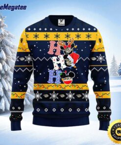 NHL Nashville Predators Ugly Sweater Hohoho Mickey Ugly Christmas Sweater For Fans