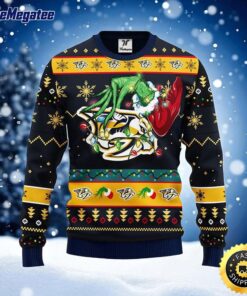 NHL Nashville Predators Ugly Sweater The Hand Of Grinch Ugly Christmas Sweater For Fans