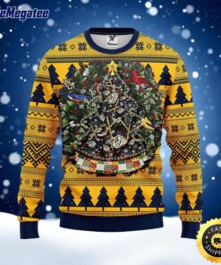 NHL Nashville Predators Ugly Sweater Tree Ball Ugly Christmas Sweater For Fans