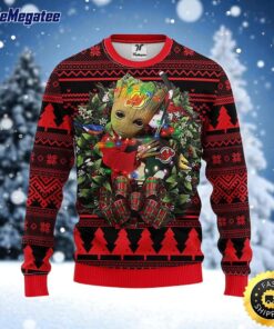 NHL New Jersey Devils Ugly Sweater Groot Christmas Sweater For Fans