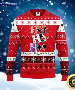 NHL New Jersey Devils Ugly Sweater Hohoho Mickey Ugly Christmas Sweater For Fans