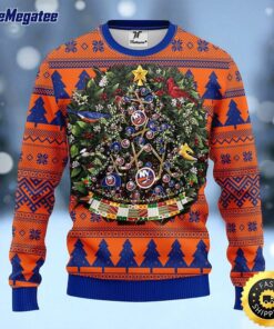NHL New York Islanders Ugly Christmas Sweater Ball Pine Tree, NFL Christmas Sweater