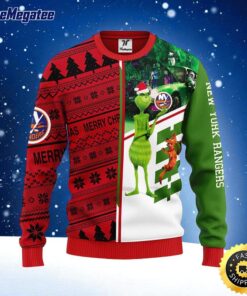 NHL New York Islanders Ugly Sweater Grinch And Scooby doo Ugly Christmas Sweater For Fans
