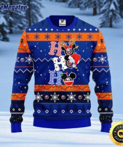 NHL New York Islanders Ugly Sweater Hohoho Mickey Ugly Christmas Sweater For Fans