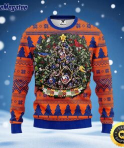 NHL New York Islanders Ugly Sweater Tree Ball Ugly Christmas Sweater For Fans