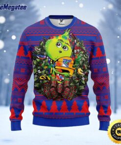 NHL New York Rangers Ugly Sweater Grinch Hug Ugly Christmas Sweater For Fans