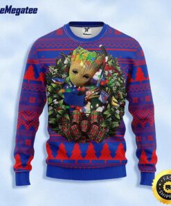 NHL New York Rangers Ugly Sweater Groot Christmas Sweater For Fans
