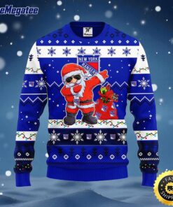 NHL New York Rangers Ugly Sweater Santa Claus Ugly Christmas Sweater For Fans